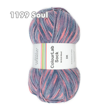 mehrfärbige wolle soul west yorkshire spinners colourlab sock dk woll-habitat