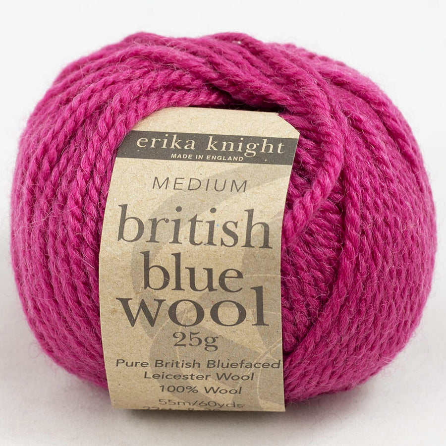 rosa wolle mysore-red erika-knight british blue wool 25g woll-habitat