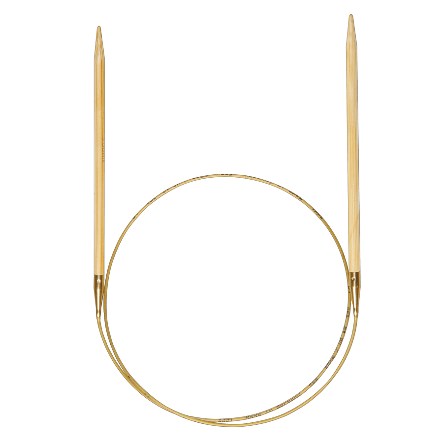 Rundstricknadel Bambus 80cm Seil